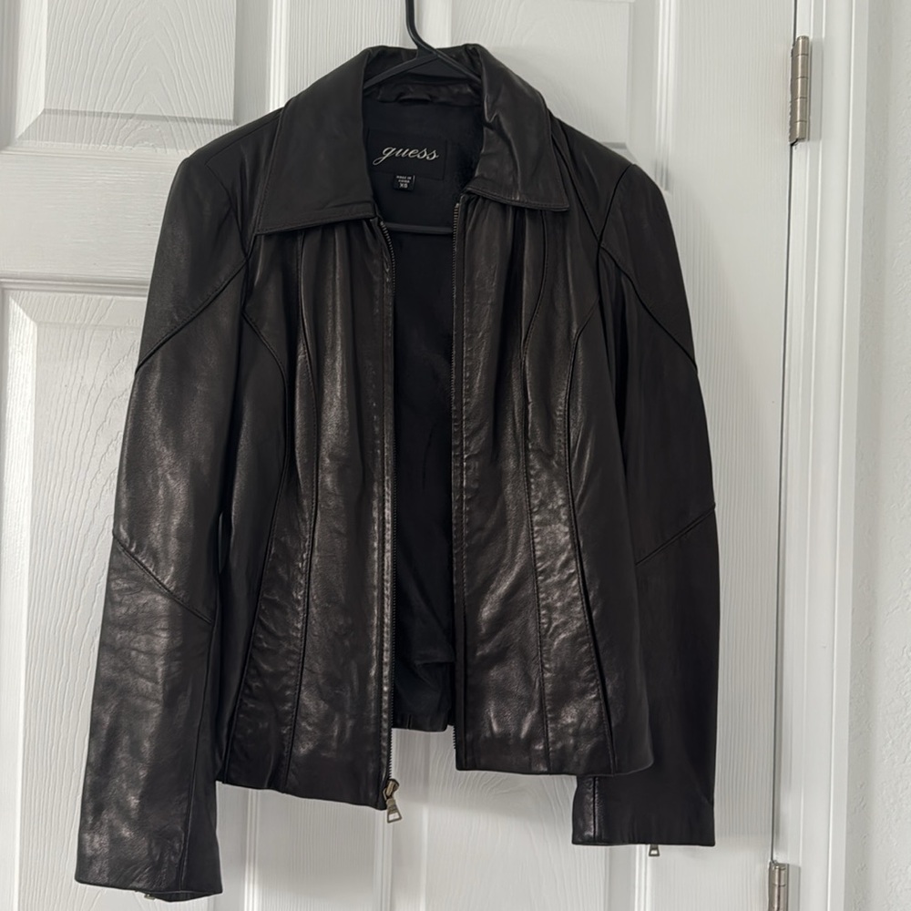 Vintage 90s Guess leather jacket